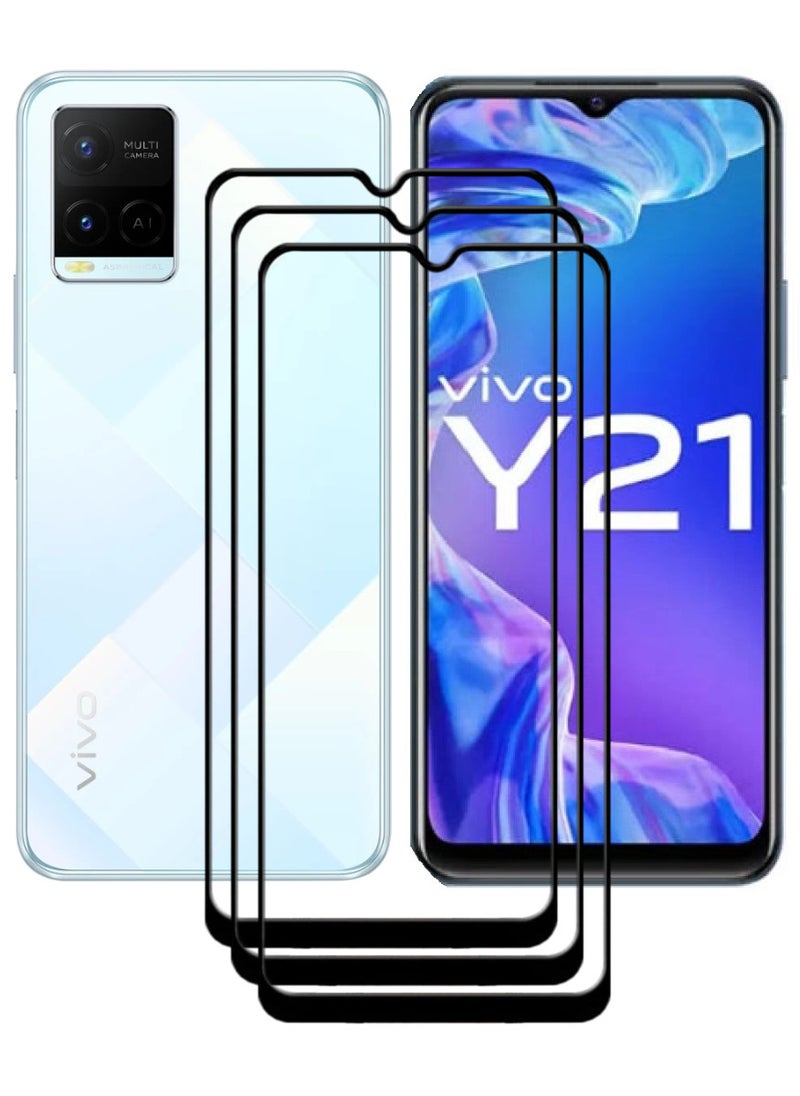 أكاليكس 3  قطع، حماية شاشة،  لهاتف فيفو Y21  ، جودة ممتازة. - Image 1