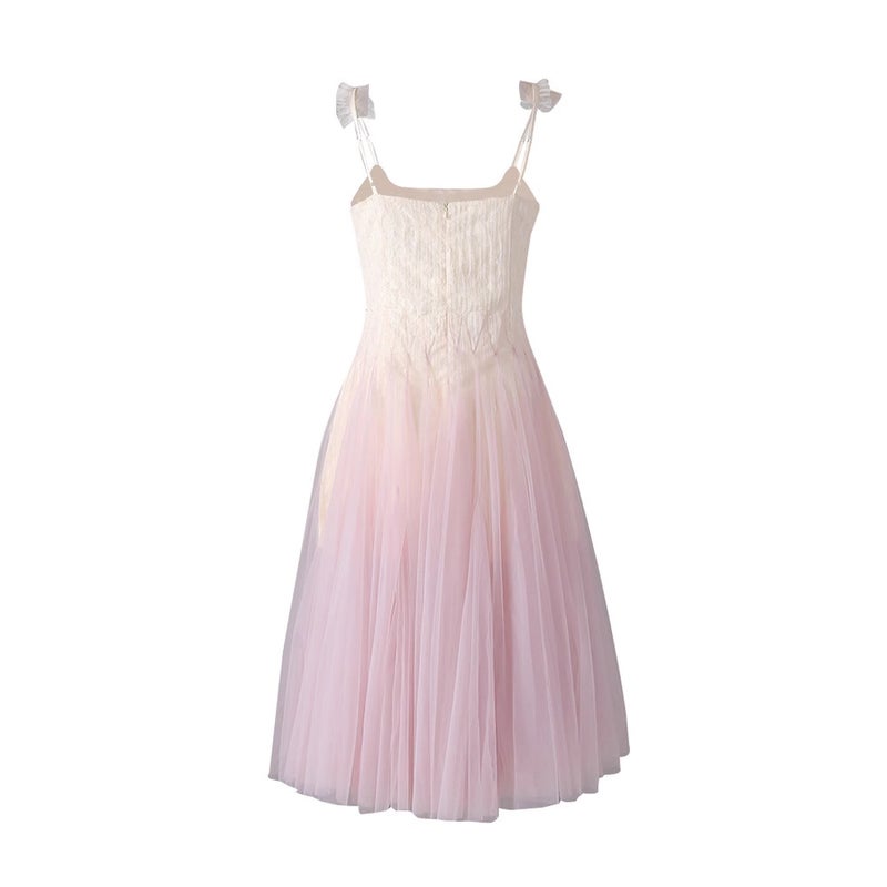 Women's Lace Patchwork Ombre Maxi Dress, Spring 2025 - Image 3
