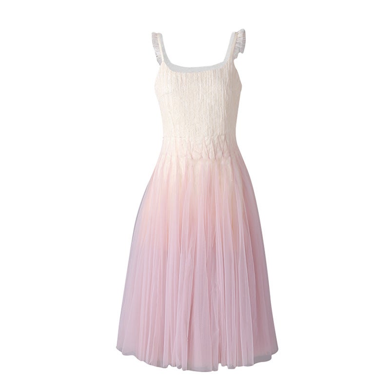 Women's Lace Patchwork Ombre Maxi Dress, Spring 2025 - Image 1
