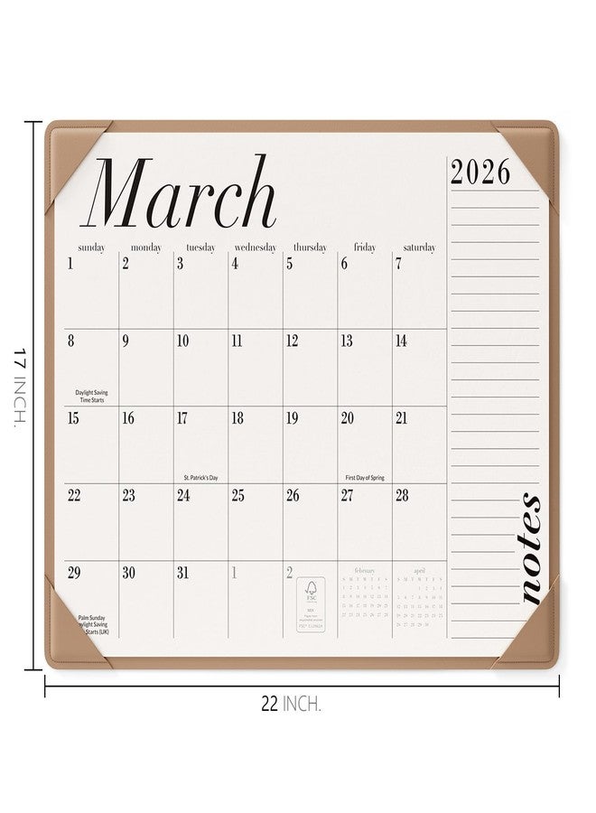 Jotsome Desk Calendar 2026-2027, Large Desk Pad Calendar From Now to June 2027 22x17 inch, Desk Blotter Calendar for Home and Office, Easy Organizing (Apricot, 17" x 22") - Image 2