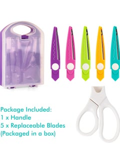 CMGTYYD 6Pcs/Set Craft Scissors Decorative Paper Edge Scissors with Storage Box Set, 5 Kinds Zig Zag Edges Scissors Great for DIY Projects Paper Card,Photo, Scrapbook,Office School Home Manual  - Image 2