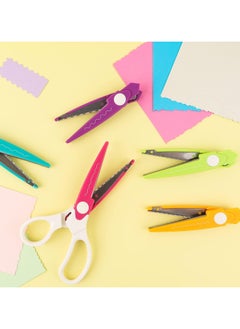 CMGTYYD 6Pcs/Set Craft Scissors Decorative Paper Edge Scissors with Storage Box Set, 5 Kinds Zig Zag Edges Scissors Great for DIY Projects Paper Card,Photo, Scrapbook,Office School Home Manual  - Image 4