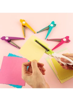 CMGTYYD 6Pcs/Set Craft Scissors Decorative Paper Edge Scissors with Storage Box Set, 5 Kinds Zig Zag Edges Scissors Great for DIY Projects Paper Card,Photo, Scrapbook,Office School Home Manual  - Image 3