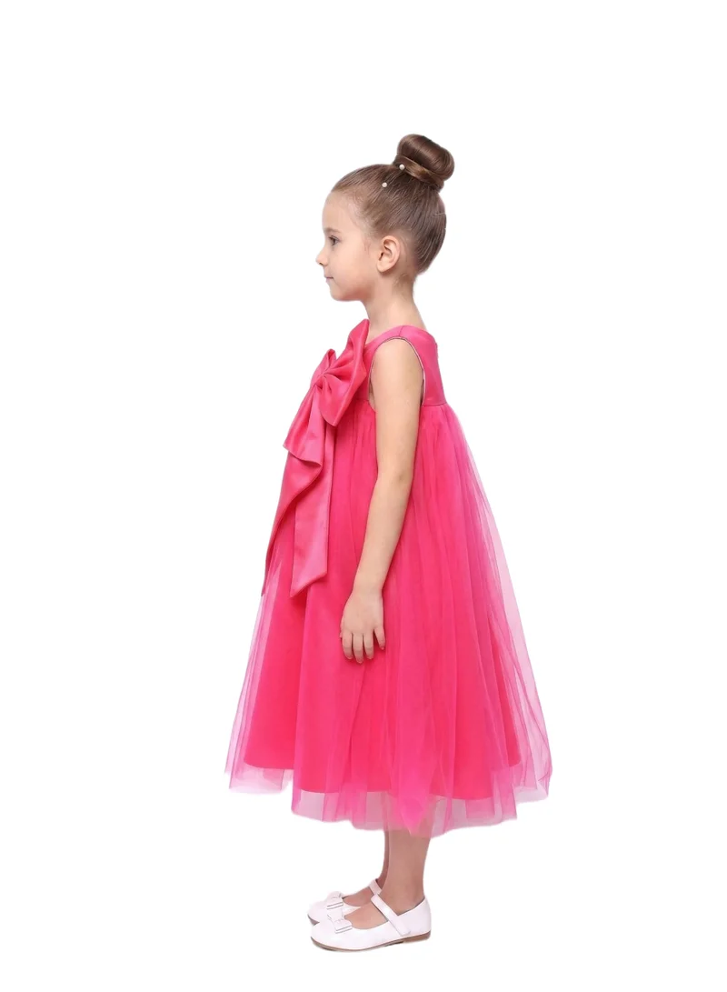 بيداني One-Shoulder Hot Pink Tulle Party Dress