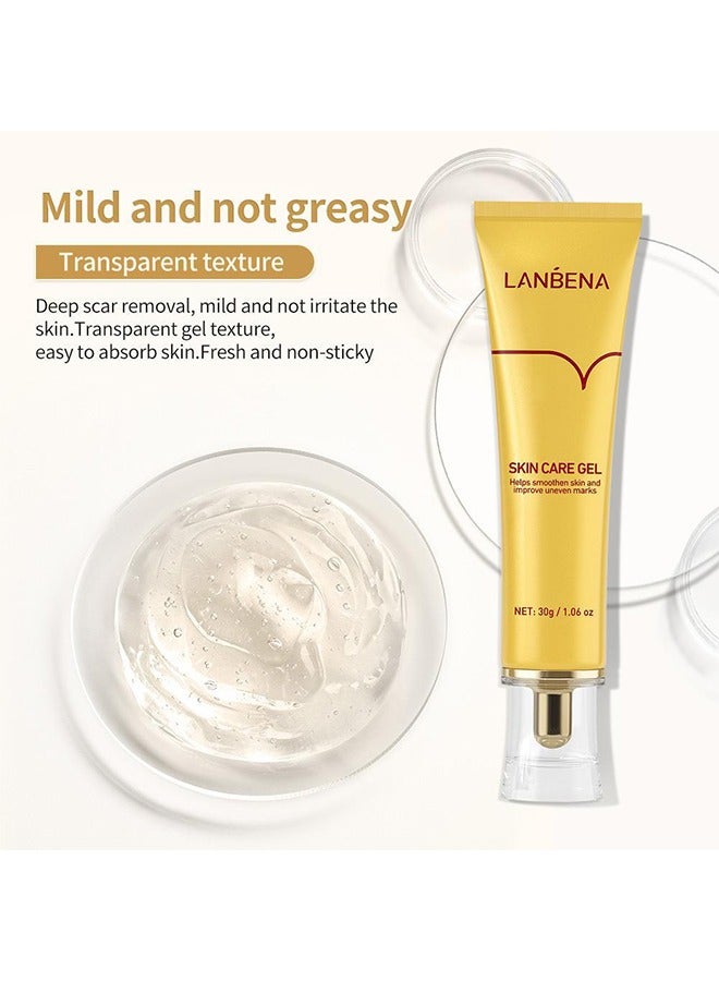 LANBENA Skin Care Gel,Herbal repair scar cream 30g, scar gel, skin repair gel, natural plant ingredients, effectively repair old and new scars, burns, stretch marks, acne, sunburn (30g) - Image 3