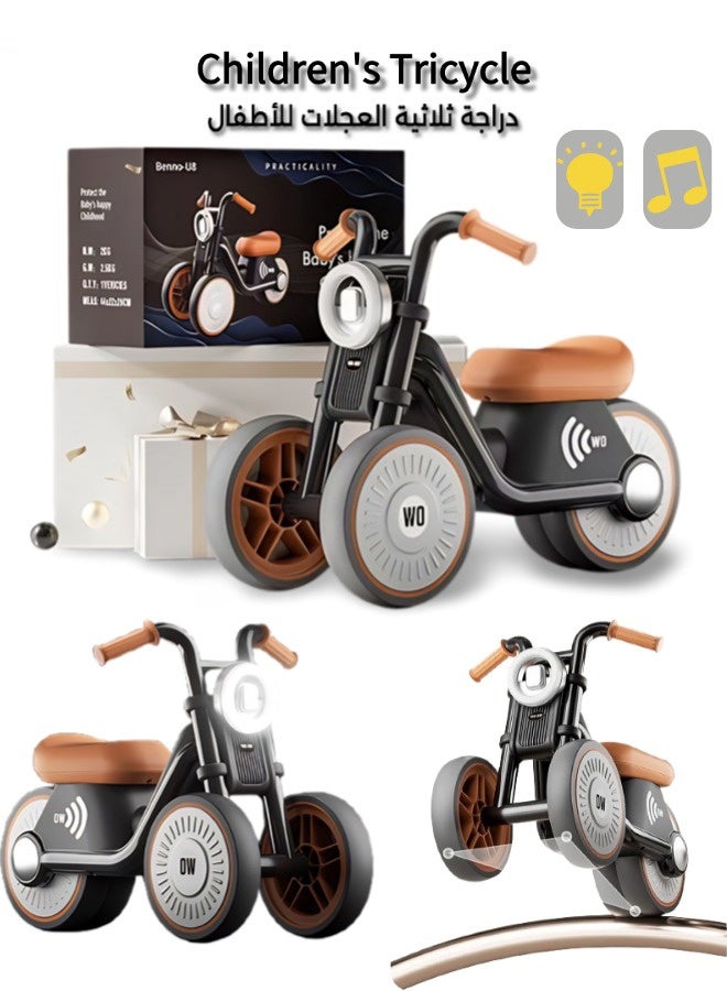 جني ثروة ألعاب ركوب دراجة توازن للأطفال لعبة عجلات صامتة لعبة ركوب لعبة مشي للأطفال دراجة للأطفال الصغار أسود | ألعاب وهوايات | إلكترونية، تعمل بالبطارية واللف | تعمل بالبطارية | 1 دراجة توازن للأطفال - Image 1