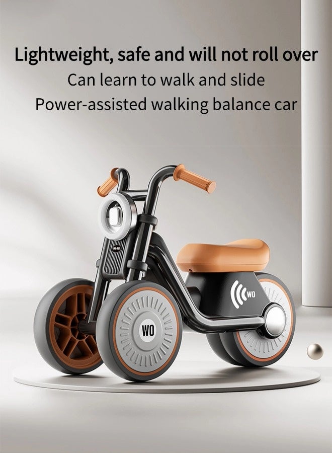 جني ثروة ألعاب ركوب دراجة توازن للأطفال لعبة عجلات صامتة لعبة ركوب لعبة مشي للأطفال دراجة للأطفال الصغار أسود | ألعاب وهوايات | إلكترونية، تعمل بالبطارية واللف | تعمل بالبطارية | 1 دراجة توازن للأطفال - Image 3
