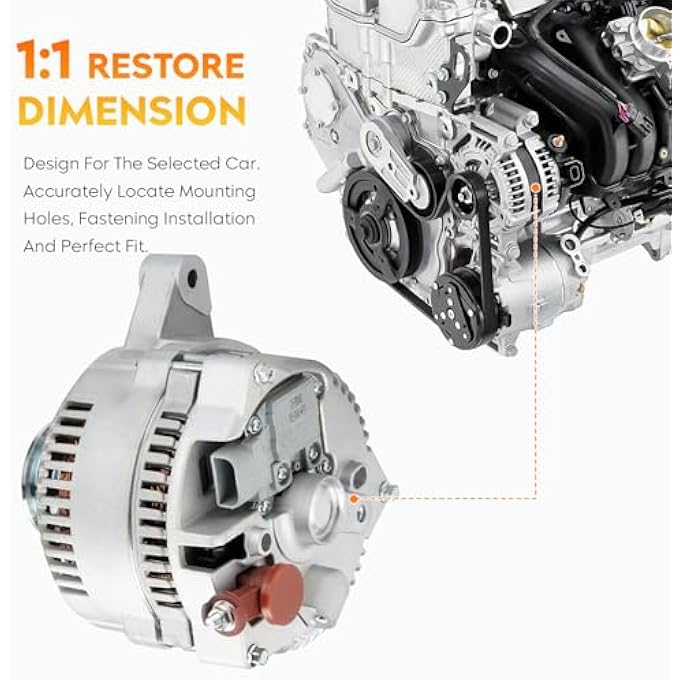 AEagle New Alternator for 99-04 Ford F150 F250 F350 F450 F550 Super Duty 96-98 Mustang 00-05 Excursion 02 Expedition 02-06 E150 E250 E350 E450 E550 - Image 3
