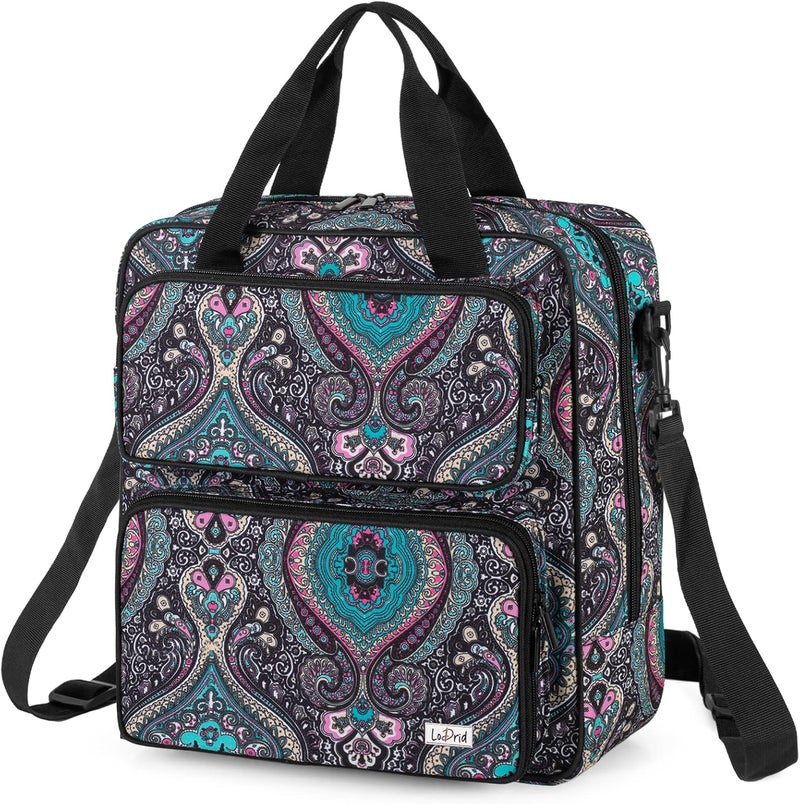 LoDrid Embroidery Storage Bag, Embroidery Project Carry Case, Portable Bag for Embroidery Kit, Craft Supplies & Cross Stitch Kits Tools, with Handles and Shoulder Strap, Totem, Bag Only - Image 1