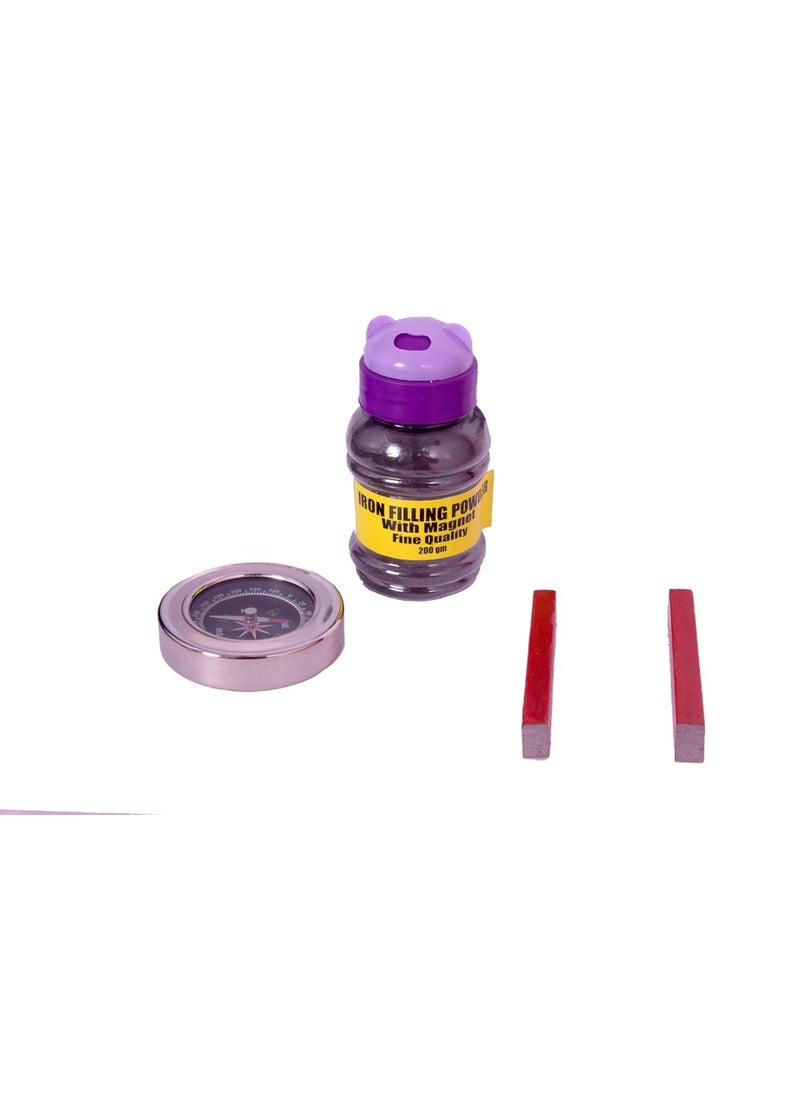 DIETURY DIETURY Iron Filling Powder 200g with 2 Inch Strong Magnet 2 Inch Steel Compass  - Image 1