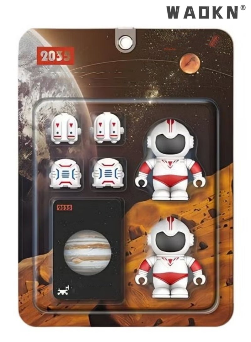 WAOKN Astronaut Figures Toys,Outer Space Toys,Spaceman Figurines Space Theme Party Nursery Home Office Decor, New Space Series Toys 3 Pieces Astronaut Set