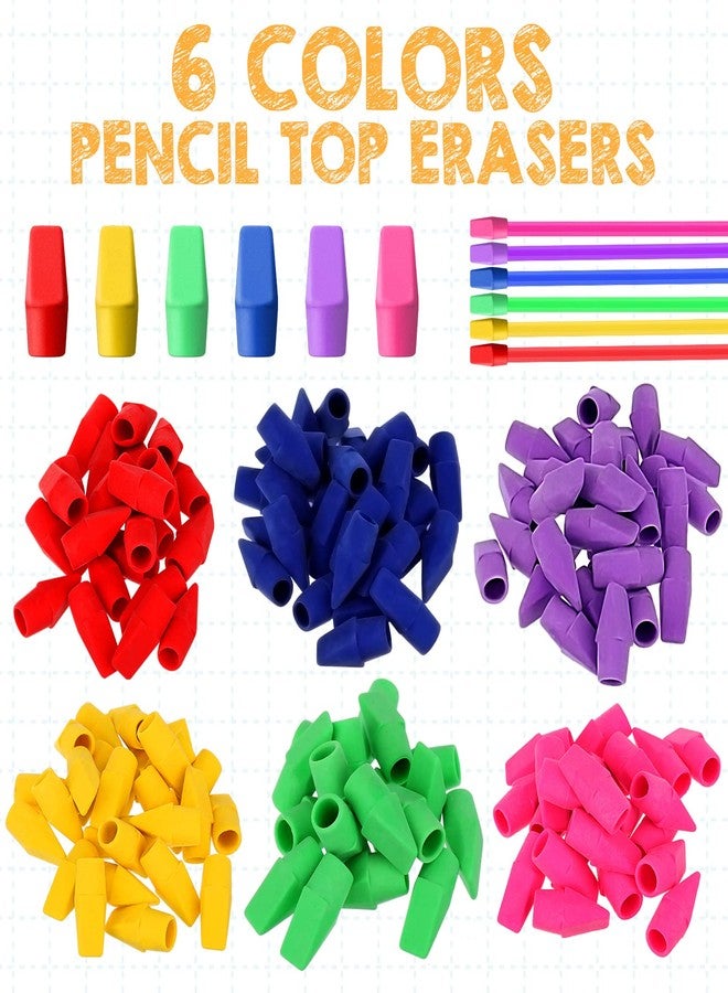 Fainne 1000 Pcs Pencil Eraser Caps Bulk Pencil Eraser Tops Valentine Party Favors Back to School Supplies No Latex for Kids Rewards Gifts for Classroom Prizes Teacher Art Drawing Supply(Bright Color) - Image 3