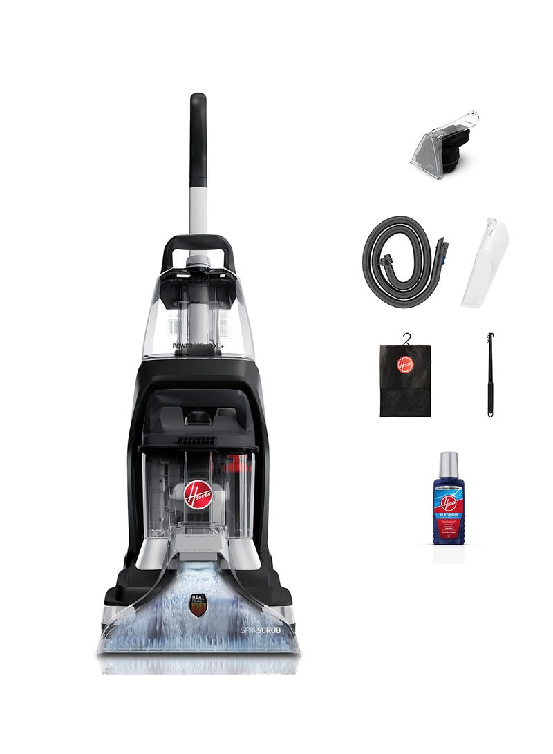 Hoover Power Scrub XL+ Carpet Washer, SpinScrub Technology, Large Capacity Tank, Quick Drying, For Carpet & Hard Floors (CDCW-PSME) 4.5 L 1200 W CDCW-PSME Black/Silver - Image 1