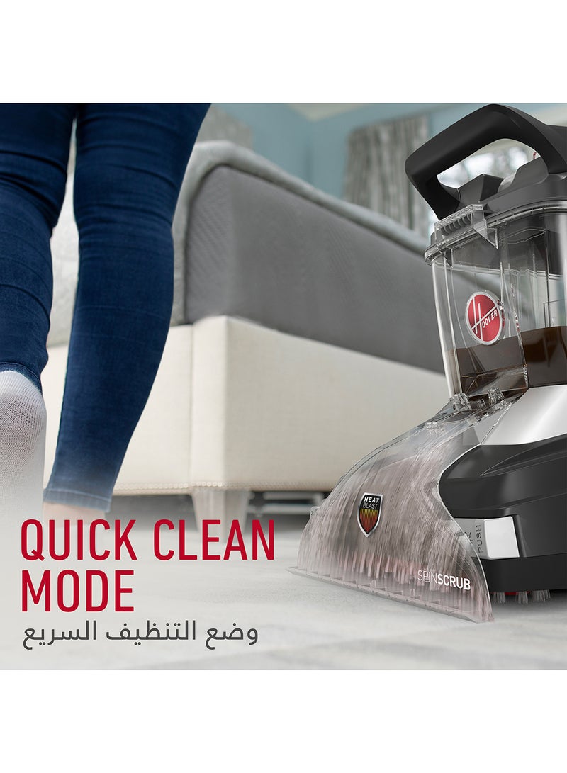 Hoover Power Scrub XL+ Carpet Washer, SpinScrub Technology, Large Capacity Tank, Quick Drying, For Carpet & Hard Floors (CDCW-PSME) 4.5 L 1200 W CDCW-PSME Black/Silver - Image 3