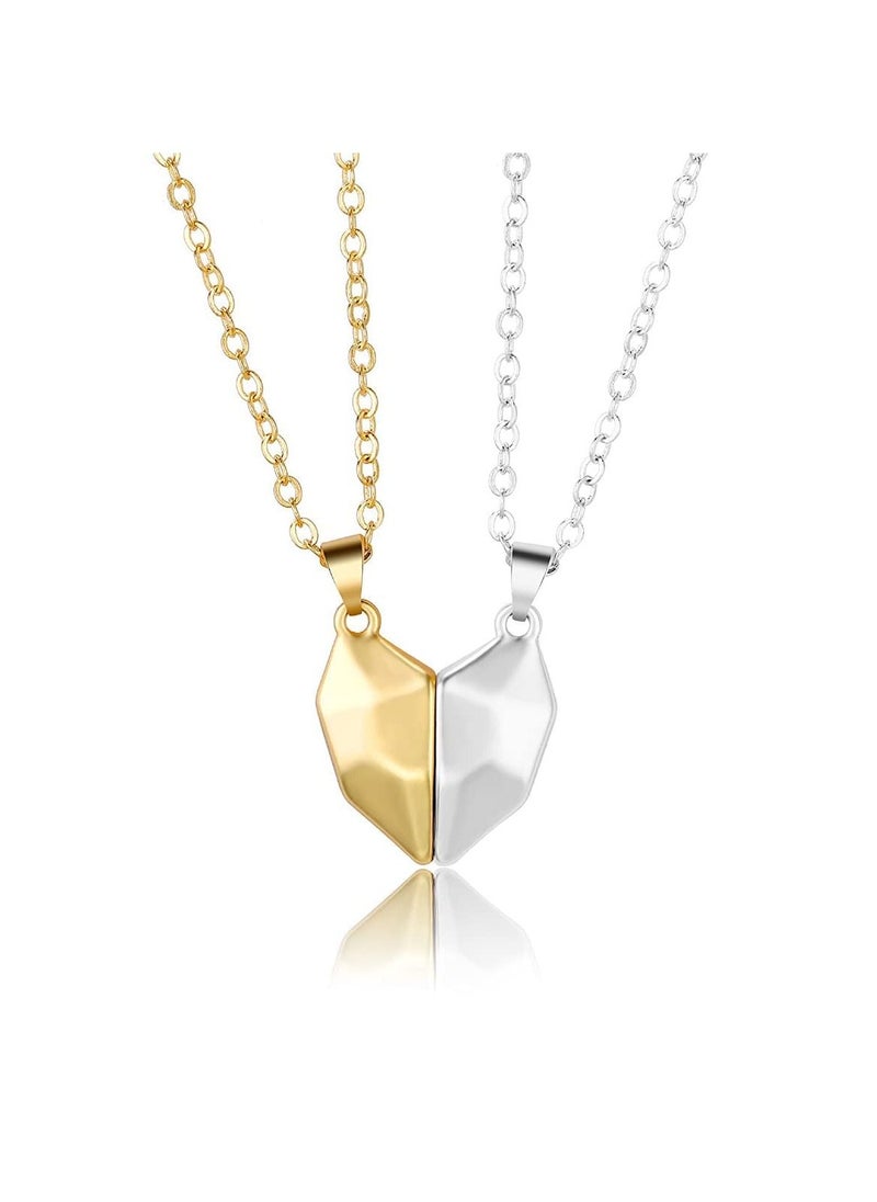 SYOSI - Two Souls One Heart Pendant Necklaces for Couple, Wishing Stone Creative Magnet Couples Necklace - Image 1