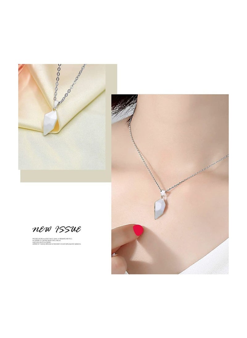 SYOSI - Two Souls One Heart Pendant Necklaces for Couple, Wishing Stone Creative Magnet Couples Necklace - Image 1