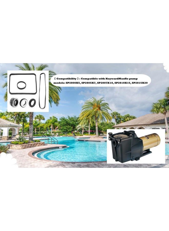 IKSI Super Pump Seal Replacement for Hayward Go Kit 3. All 3 Gaskets & Shaft Seal. Fits All SP1600, SP2600 in Regular, X, VSP Models. SPX1600TRA SP1600Z2 PS-201 SPX1600R SPX1600S SPX1600T Pool - Image 2