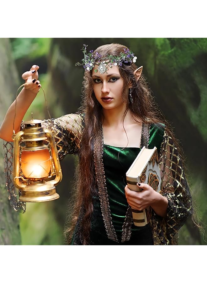 إكسفور عصابة رأس على شكل زهرة بوهو للبنات، تاج زهور قابل للتعديل لحفلات الزفاف والمهرجانات والحفلات، إكسسوار شعر مثالي للفتيات الصغيرات والأطفال - Image 4