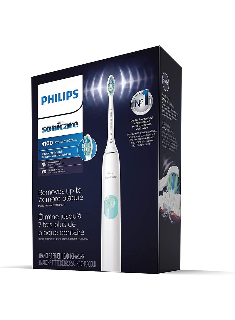 Philips Sonicare ProtectiveClean 4100 Rechargeable Electric Toothbrush, white - Plaque Control with Pressure Sensor, Up to 2 Weeks Operating Time, Broage Random Color Electric Toothbrush - Image 2