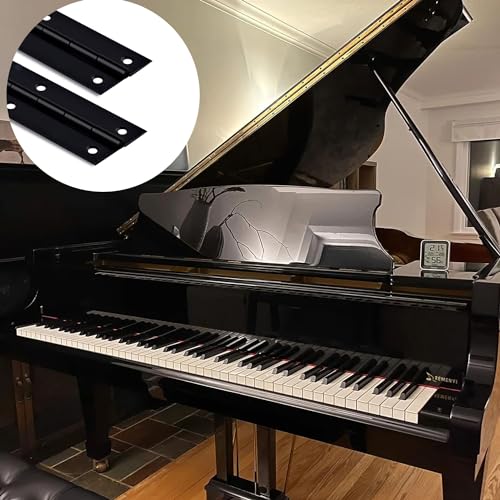 GRRONZEE Black Piano Hinge 30 Inch x 2 Inch Open Width Heavy Duty Stainless Steel Piano Hinge Continuous Hinge for Cabinet Door DIY Wood Boxes 0047 Leaf Thickness - Image 3