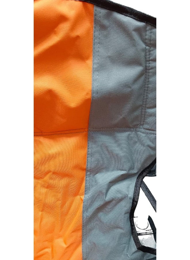 GO2CAMPS Foldable Camping Chair with Cup Holder | Heavy-Duty Steel Frame, 150 KG Weight Capacity | Lightweight, Compact Outdoor Chair for Desert Camping, Beach, Picnic, Travel, Trip & Fishing [ORANGE] - Image 5