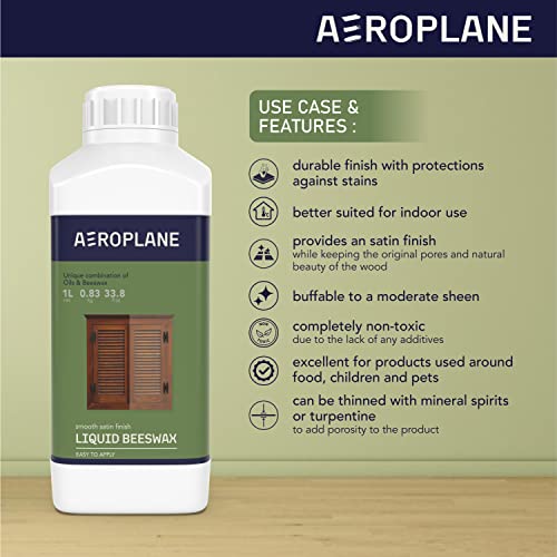 AEROPLANE - Liquid Beeswax - VOC Free & Non-Toxic Beeswax Wood Conditioner | 1 LTR - Image 4
