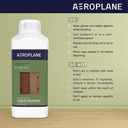 AEROPLANE - Liquid Beeswax - VOC Free & Non-Toxic Beeswax Wood Conditioner | 1 LTR - Image 5
