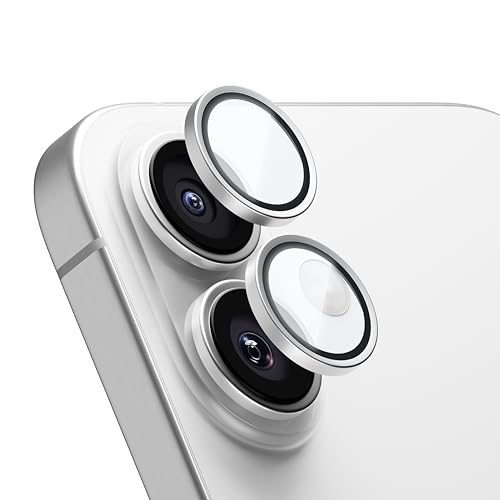 CASEGEAR Clear Pro Camera Lens Protector Compatible With iPhone 16/16 Plus | HD Clarity | Scratch Resistant | Complete Coverage | Easy Installation | Silver - Image 1