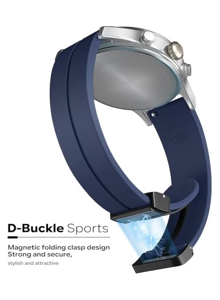 MIGOFAST Magnetic Watch Band 22mm  Quick Release  Skin Friendly Soft Silicone Sport Watch Band for Men - Image 2