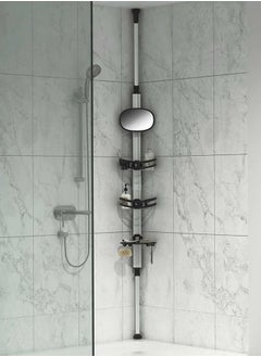Azzuro Standing Shower Caddy Bathroom Corner Shelf With Lock mechanism