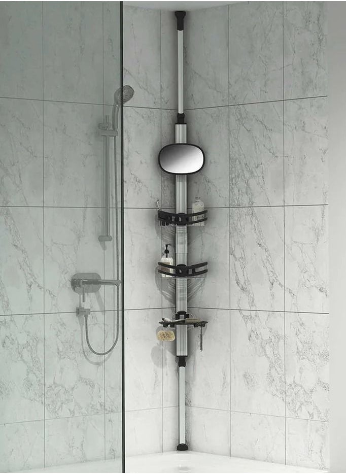 ARTIKA - Azzuro Standing Shower Caddy Bathroom Corner Shelf With Lock mechanism - Image 1