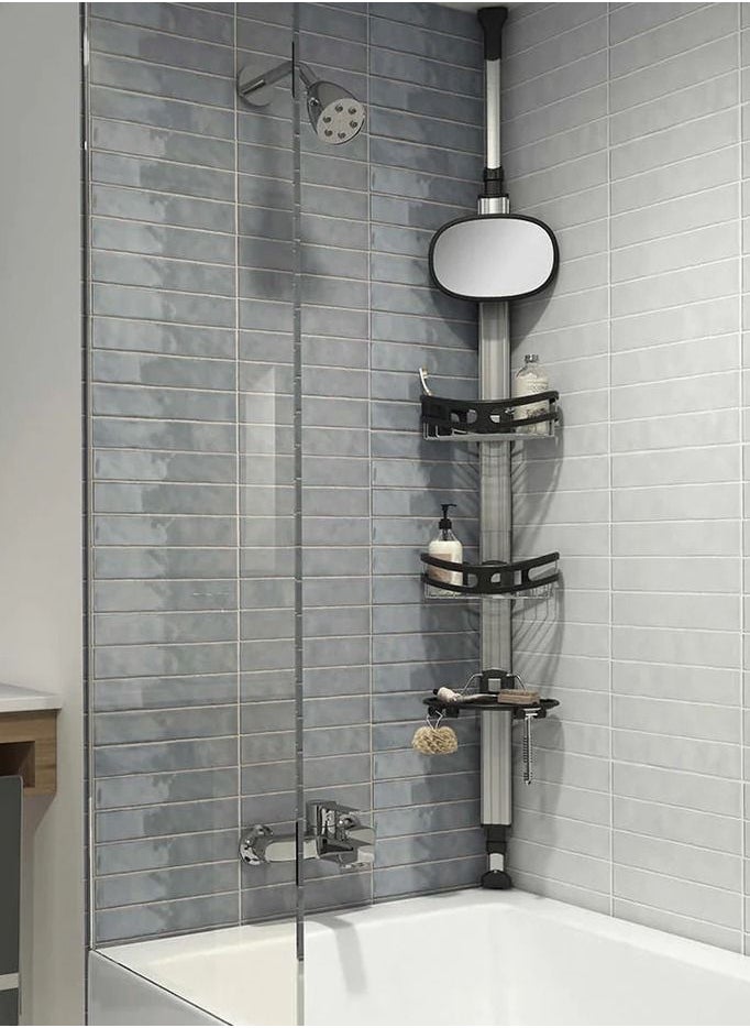 ARTIKA - Azzuro Standing Shower Caddy Bathroom Corner Shelf With Lock mechanism - Image 1