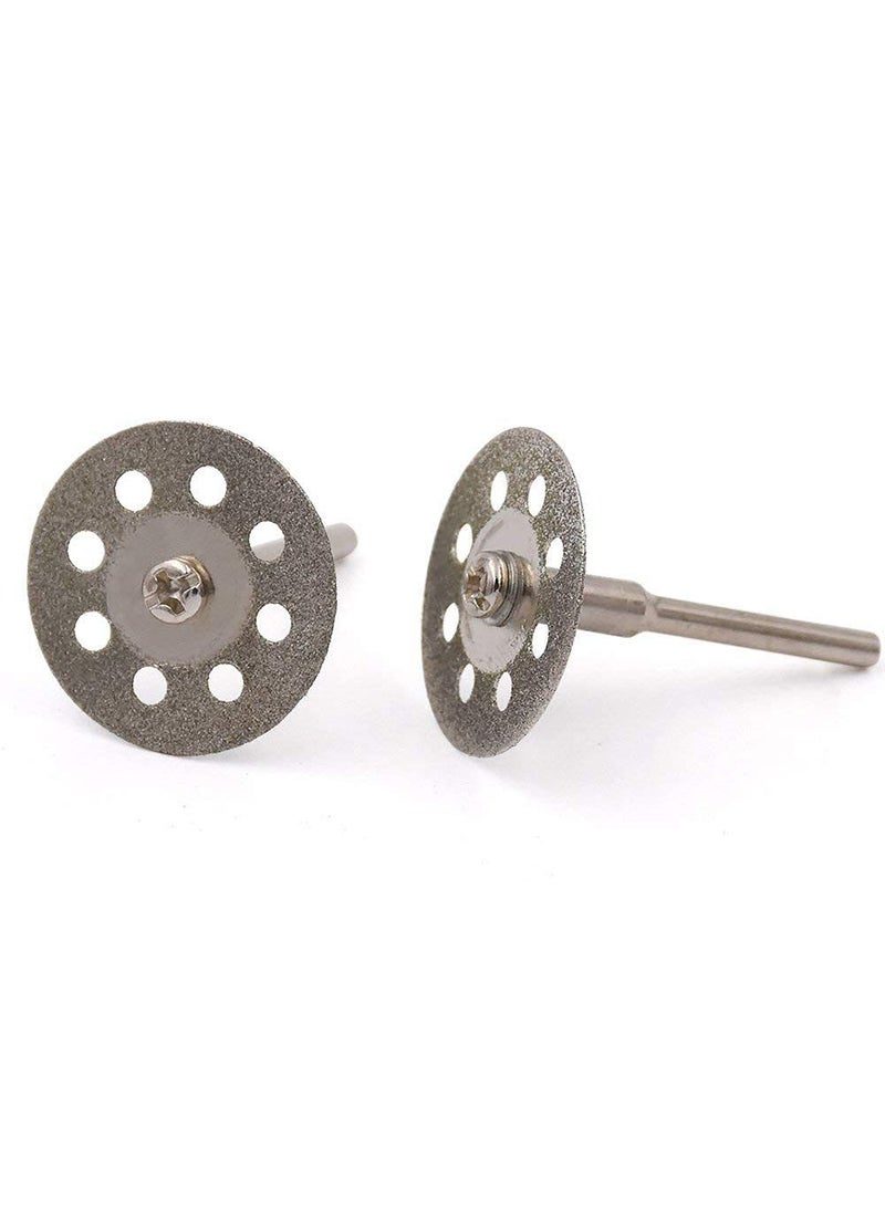 DIY Crafts Diy Crafts 10693 India 302707167278 Diamond Cutting Wheel Cut Off Discs Coated Rotary Tools With Mandrel for Dremel 22mm Multicolor 5 Piece  - Image 4
