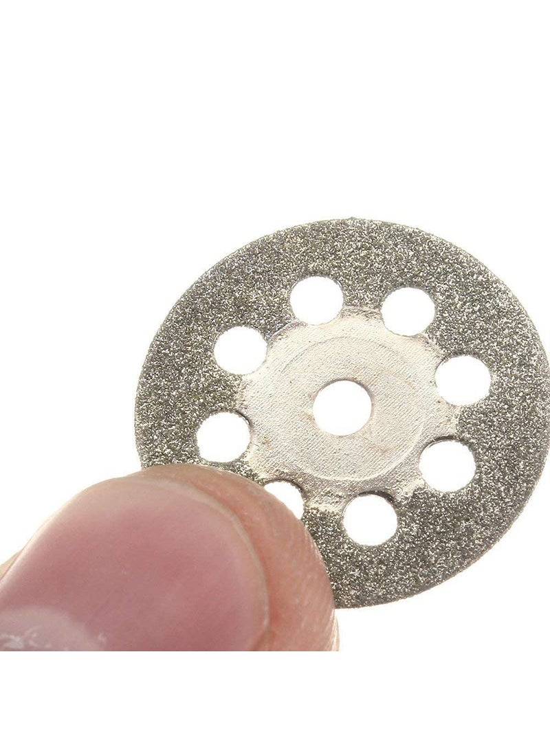 DIY Crafts Diy Crafts 10693 India 302707167278 Diamond Cutting Wheel Cut Off Discs Coated Rotary Tools With Mandrel for Dremel 22mm Multicolor 5 Piece  - Image 5