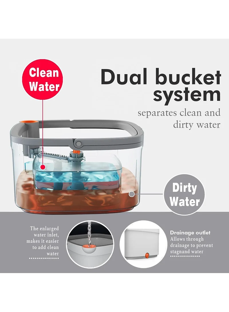 Quesera  SpinSmart Floor Care Kit- PREMIUM MOP AND BUCKET SET  | Best Price UAE