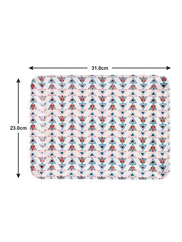 Goodhomes Melamine Serving Trays Set of 3 Mt124, Rectangular (Multicolor) - Image 4