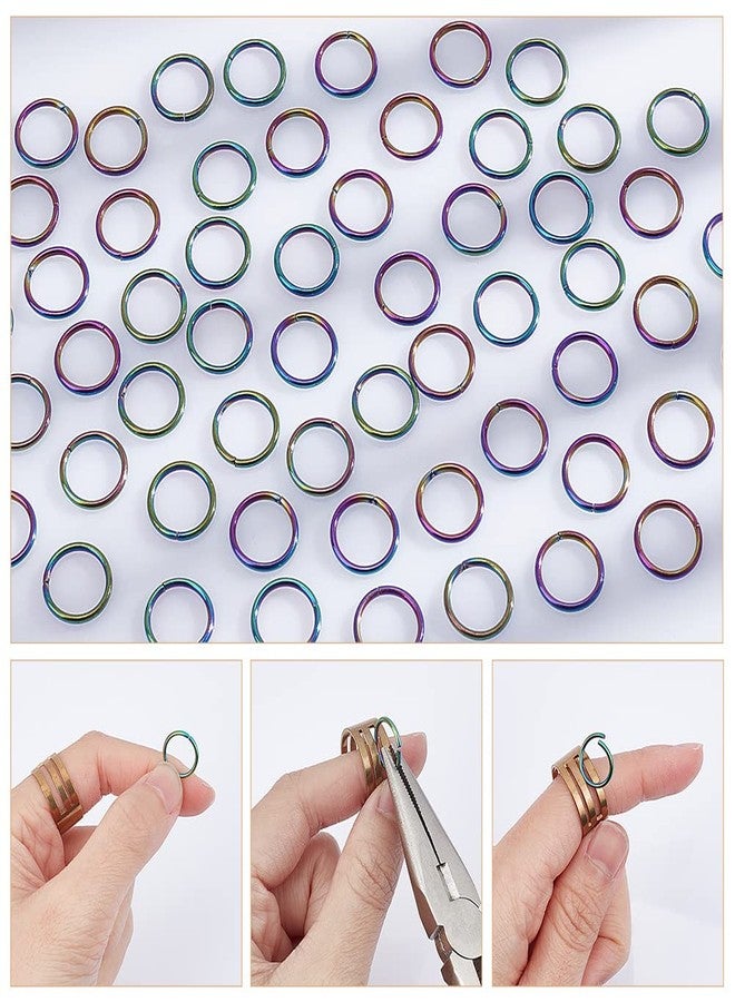 CHGCRAFT 60Pcs Rainbow Open Jump Rings - 304 Stainless Steel Plating for Necklace Bracelet Earrings Making, 18 Gauge 12mm - Image 4
