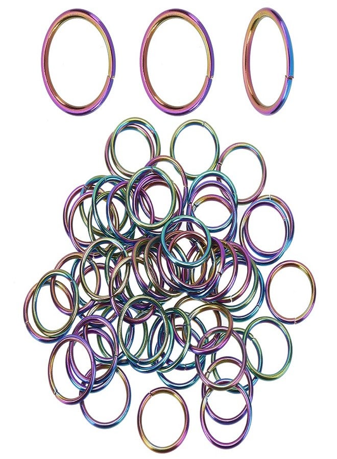 CHGCRAFT 60Pcs Rainbow Open Jump Rings - 304 Stainless Steel Plating for Necklace Bracelet Earrings Making, 18 Gauge 12mm - Image 1