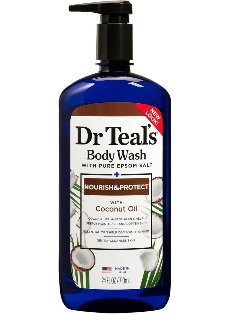 Dr Teal's Epsom Salt Body Wash - Coconut Oil 710ml