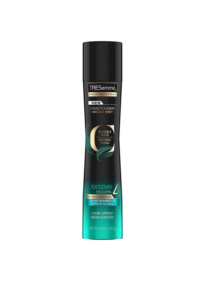 TRESemmé - Tresemme Compressed Micro Mist Hair Spray Extend Hold Level 4 Net Wt. 5.5 Oz (155 G) Per Can Pack Of 4 Cans - Image 1