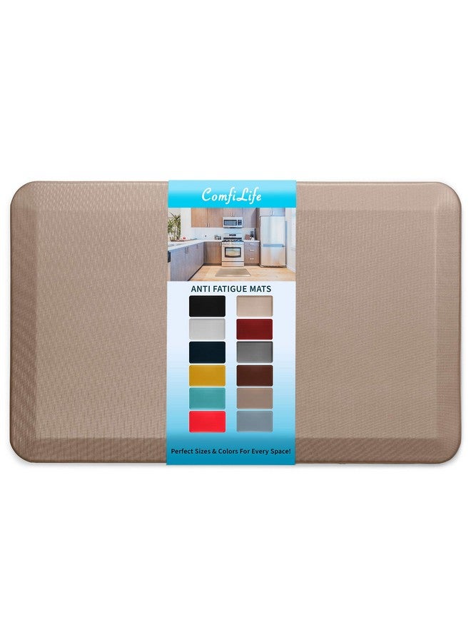 كومفي لايف سجادة أرضية مقاومة للتعب من كومفي لايف - سجادات مطبخ بسمك 3/4 بوصة للأرضية، سجادة مكتب قائمة، سجادة مطبخ - مريحة في المنزل والمكتب - متينة - مقاومة للبقع - قاعدة غير قابلة للانزلاق (20 بوصة × 32 بوصة، ذهبي وردي) - Image 1