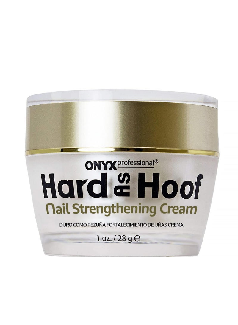 Onyx Professional Hard As Hoof Nail Strengthening Cream with Coconut Scent Nail Strengthener, Nail Growth & Cuticle Softener Cream Stops Splits, Chips, Cracks & Strengthens Nails, 1 oz  - Image 1