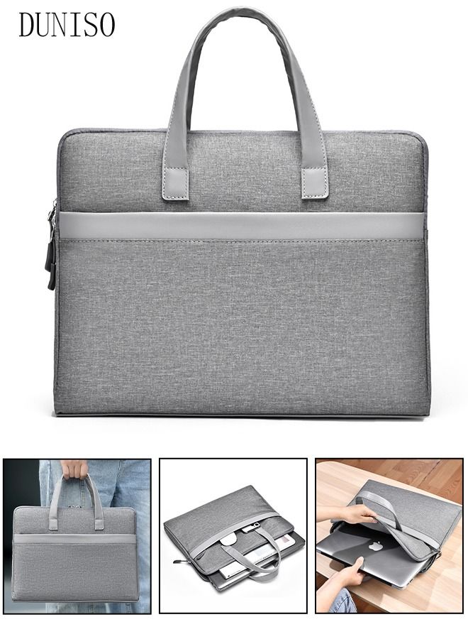 DUNISO 14 Inch Laptop Bag Lightweight Computer Bag Travel Business Briefcase Water Resistance Shoulder Messenger Bag for Men and Women Work Office - Image 1