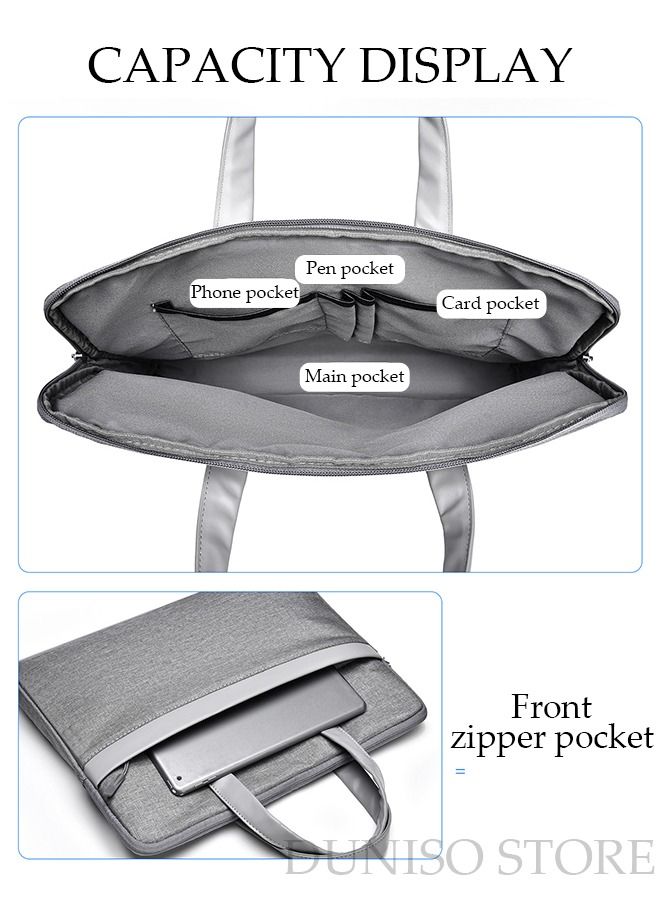 DUNISO 14 Inch Laptop Bag Lightweight Computer Bag Travel Business Briefcase Water Resistance Shoulder Messenger Bag for Men and Women Work Office - Image 5