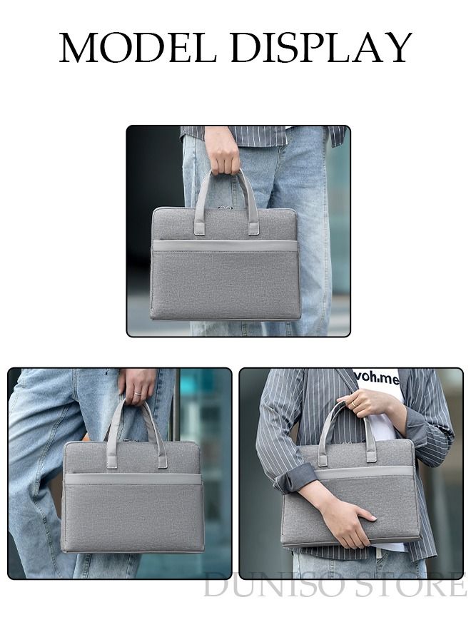 DUNISO 14 Inch Laptop Bag Lightweight Computer Bag Travel Business Briefcase Water Resistance Shoulder Messenger Bag for Men and Women Work Office - Image 3