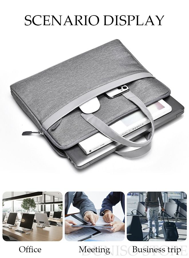 DUNISO 14 Inch Laptop Bag Lightweight Computer Bag Travel Business Briefcase Water Resistance Shoulder Messenger Bag for Men and Women Work Office - Image 2