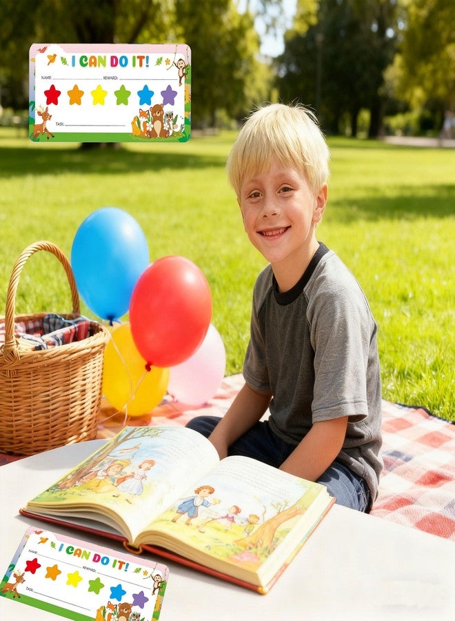 wootile 3 Set I Can Do It Magnetic Rewards Chart Colorful Positive-Reinforcement Stars and Customizable Goal Box Behavior Incentive Colorful Chore Chart for Classroom Teacher Preschool - Image 3