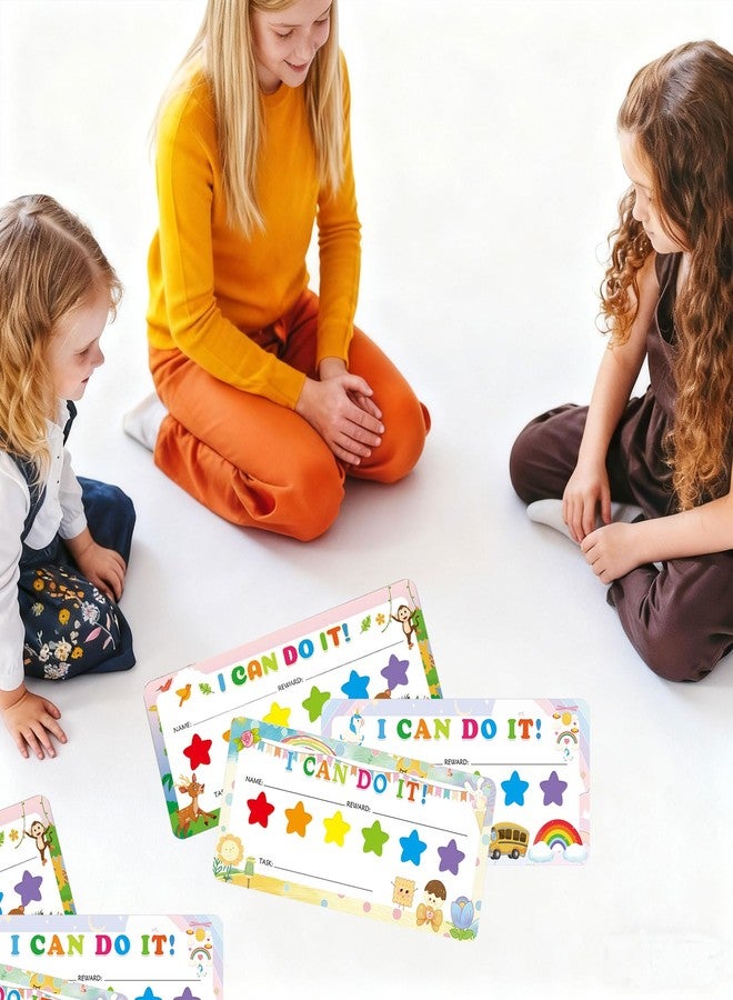 wootile 3 Set I Can Do It Magnetic Rewards Chart Colorful Positive-Reinforcement Stars and Customizable Goal Box Behavior Incentive Colorful Chore Chart for Classroom Teacher Preschool - Image 4