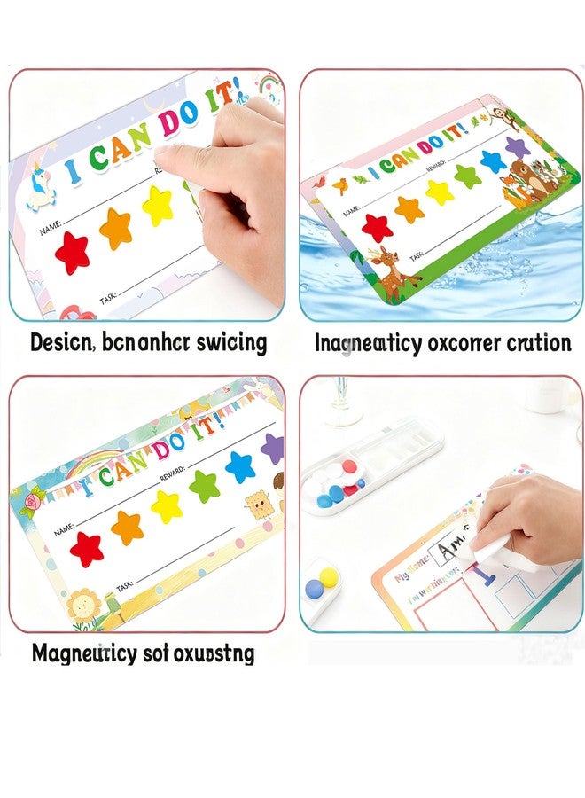 wootile 3 Set I Can Do It Magnetic Rewards Chart Colorful Positive-Reinforcement Stars and Customizable Goal Box Behavior Incentive Colorful Chore Chart for Classroom Teacher Preschool - Image 5