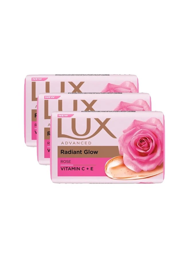 Lux Advanced Radiant Glow Rose Vitamin C + E Beauty Soap Mega Pack 3X150 g - Image 1